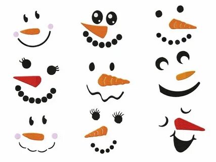 Snowman Faces - Kewlstitches Printable snowman faces, Snowma