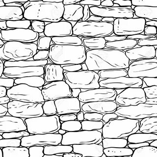 Vector Hand-drawn Texture Of Brick Wall Or Sett (paving). Se