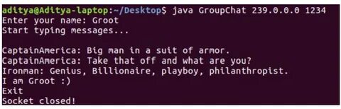 A Group chat application in Java - GeeksforGeeks