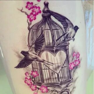 Twitter - Love birds, uncaged Cage tattoos, Birdcage tattoo,