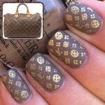 Louis Vuitton -textured Nail art by Nicole (victory_nails) L