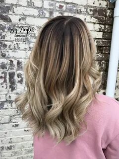 Warm golden blonde smudge root ombre balayage by @askforamy 
