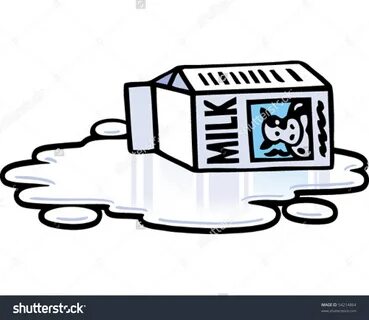 Milk Carton clipart spilled - Pencil and in color milk carto