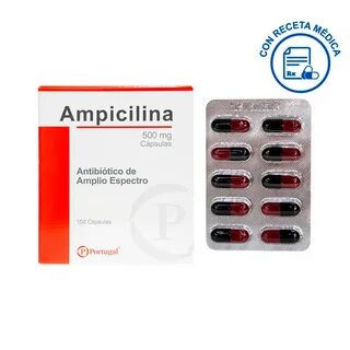 Ampicilina Ptg 500 Mg Cápsulas - Caja 100 Un - Boticas Hogar