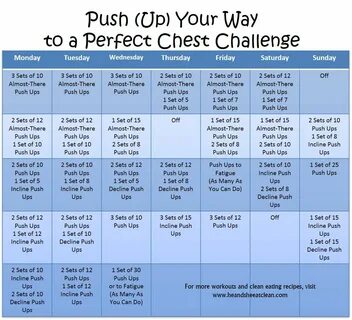 Push (Up) Your Way to a Perfect Chest Push up challenge, Wor
