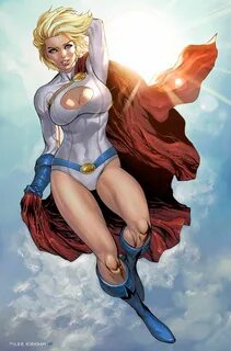 Power Girl by Tyler Kirkham, colours by Arif Prianto * Arte Dc Comics, Star...