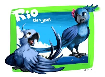 Rio: Blu and Jewel by Jiayi.deviantart.com on @deviantART Rio.