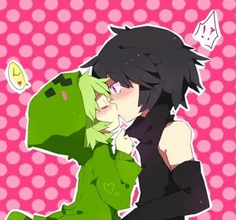 aww cute couple ❤ Enderman x Creeper Криперы, Фандом, Девушк