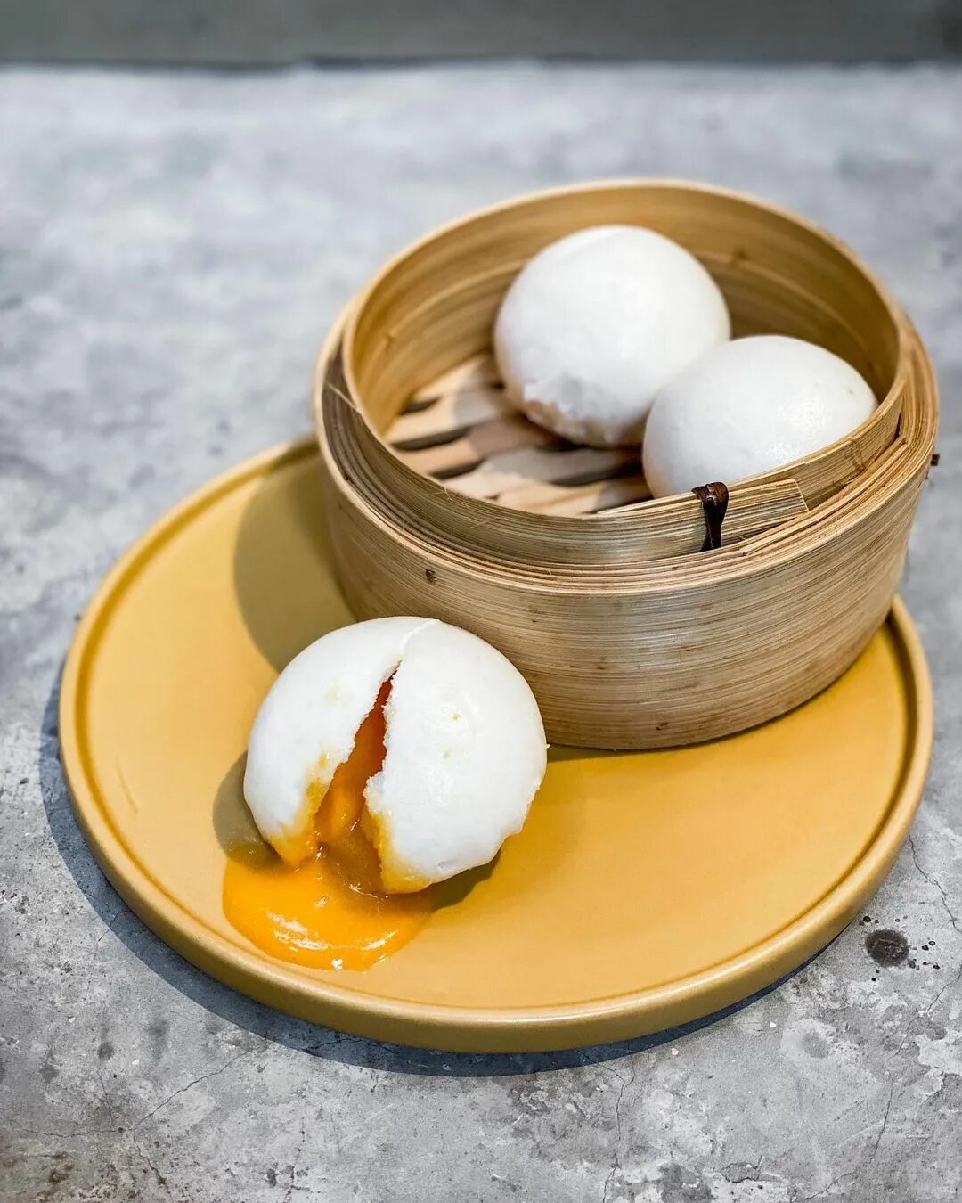 Steam egg with salted egg фото 18