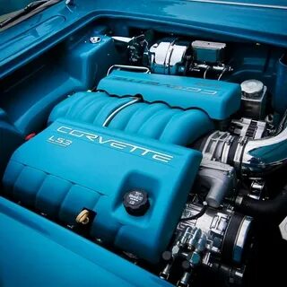 Beautiful Corvette protouring style engine bay with an LS3 f