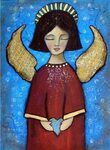 folk art angel Folk art painting, Angel artwork, Art