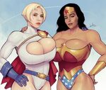 ScarJo Power Girl and Emilia Clarke Wonder Woman by FancastJ