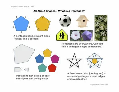 All About Shapes - What is a Pentagon? Free Printable Worksh