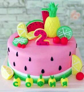 Tutti frutti Fruit birthday cake, Fruit birthday party, Summ