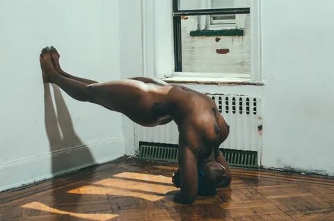 Black naked yoga