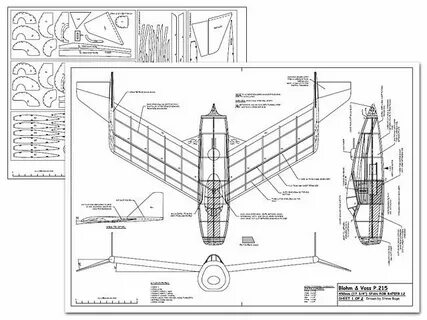 Blohm und Voss BV P.215 - plan thumbnail Model airplanes, Ai