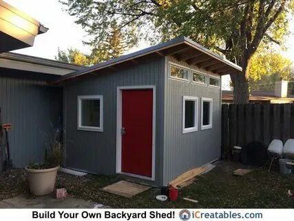 10x12 Modern Shed Front - iCreatables.com Modern shed, Build