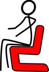 Lounge Chair Red Svg Clip Arts - Stickman Sitting On A Chair