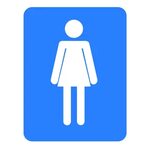 Women Bathroom Blue Sign SVG Clip arts download - Download C