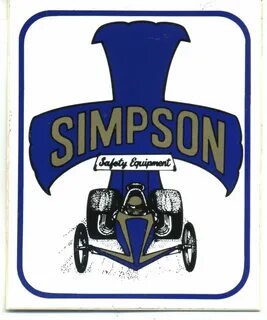 vtg hot rod sticker Simpson Safety Chutes Drag Race 70's nos