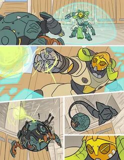 Battle of the titans - Comics, , Overwatch, Junkrat, Zenyatta, Orisa, Hammo...