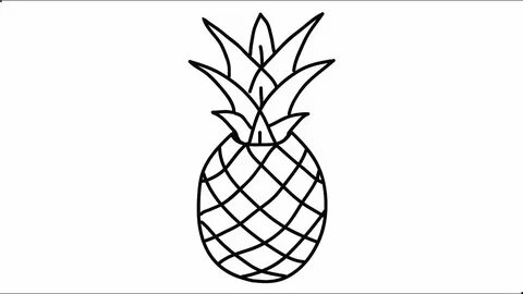 Simple Pineapple Drawing at PaintingValley.com Explore colle