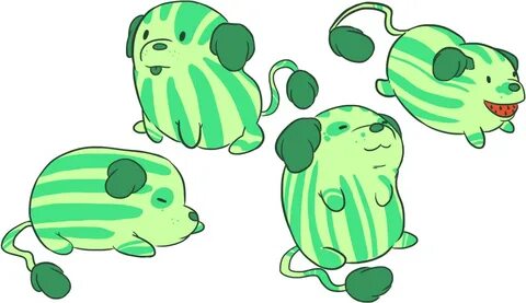 Transparent Watermelon Pups - Steven Universe Melon Dog Clip