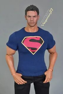 1/6 scale XXL Superman comics inspired dark blue T-shirt o. 