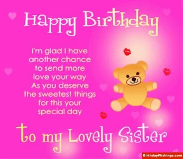 To My Lovely Sister - Birthday Wishings