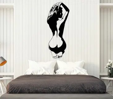 Vinyl Wall Direct store Decal Naked Woman Sexy Back Girl Sti