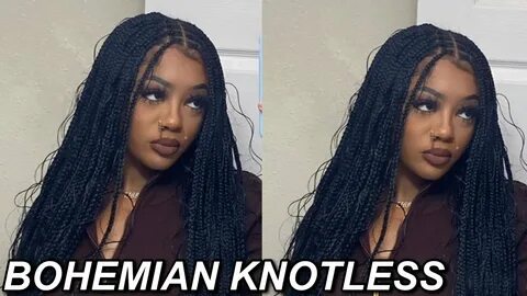 Bohemian Knotless Box Braids - YouTube