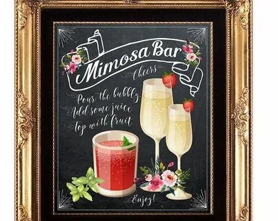chalkboard mimosa bar sign, printable mimosa bar sign, weddi