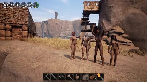 Conan Exiles грудастые амазонки в суровых условиях конанизма