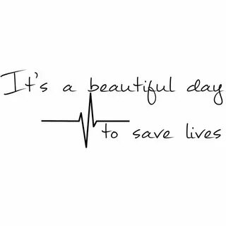 Amazon.com: It's A Beautiful Day To Save Lives Derek Shepher