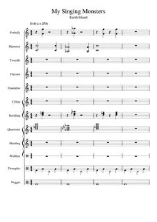 My Singing Monsters (Earth Island) Sheet music for Piano, Fl