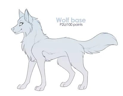 P2U Wolf base by Mistrel-Fox on DeviantArt Anime wolf drawin