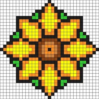 Flower Kandi Pattern Pixel art pattern, Perler bead patterns