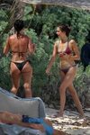 nina dobrev spotted in a bikini while packing on some pda wi