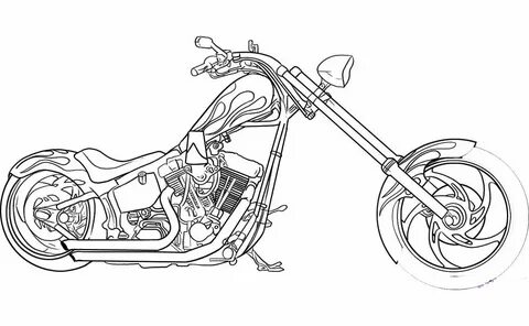 Printable Motorcycle Coloring Pages for Preschoolers Motorcy