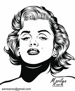 Marilyn Monroe by anwarsz on deviantART Line art vector, Mar