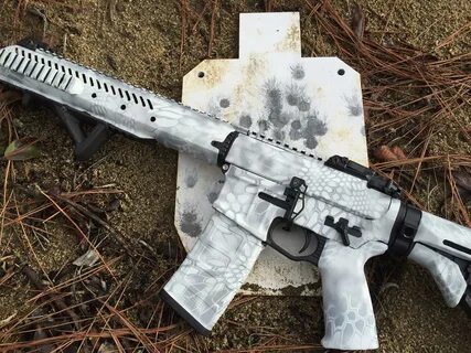 GunSkins of the Day AR-15 Rifle Skin in Krytpek Yeti Snow Ca