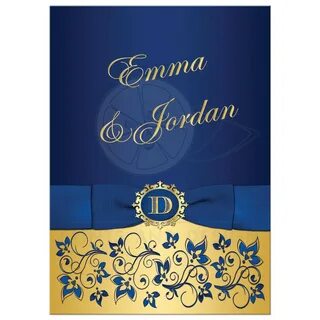 blue and gold wedding invitations - Wedding Decor Ideas