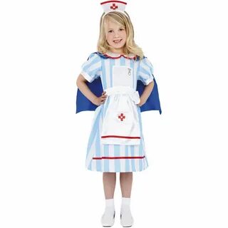 Kids Vintage Nurse Costume - Fancy Dress and Party