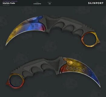 ★ StatTrak ™ Karambit Marble Fade (Gloednieuw) - CS:GO - Ski