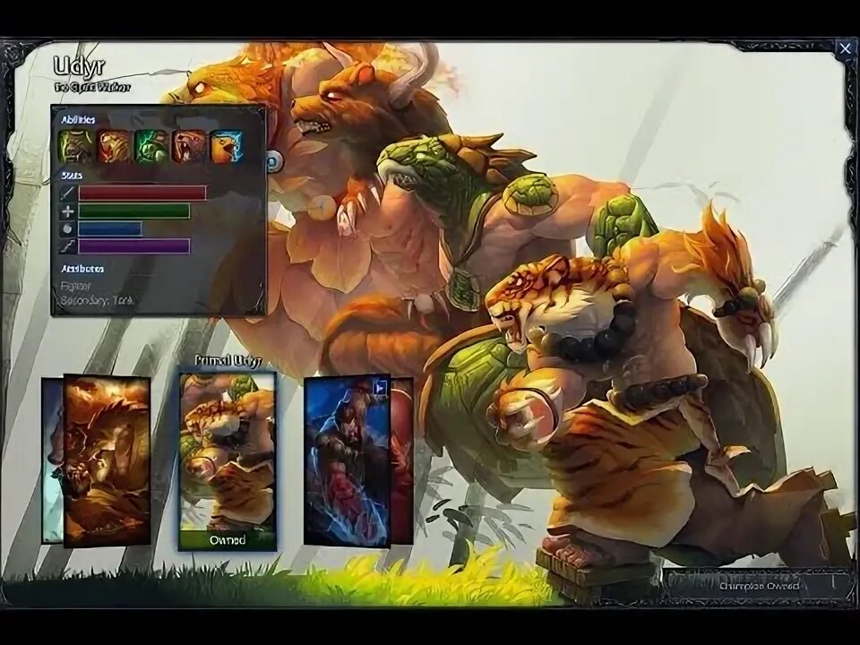 Primal Udyr Skin Spotlight Gameplay 1080p HD League Of Legen