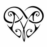 tatuaje letras cursiva m Heart with infinity tattoo, Letter 