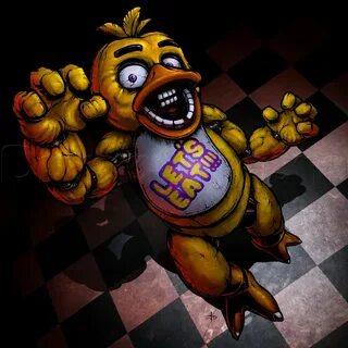 How To Draw Chica The Chicken, Five Nights At Freddys, Step 