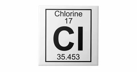 Element 017 - Cl - Chlorine (Full) Tile Zazzle