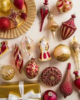 Noel Glass Ornament Set Balsam Hill Christmas ornament sets,