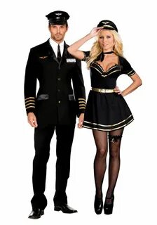 Airline Pilot Couples Halloween Costume MonsterMarketplace.c